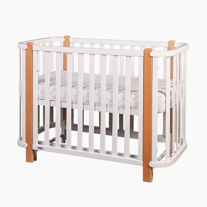 Pătuț bebeluși din lemn Mon Belle natur 120x60 - Design și siguranță pentru micuțul tău